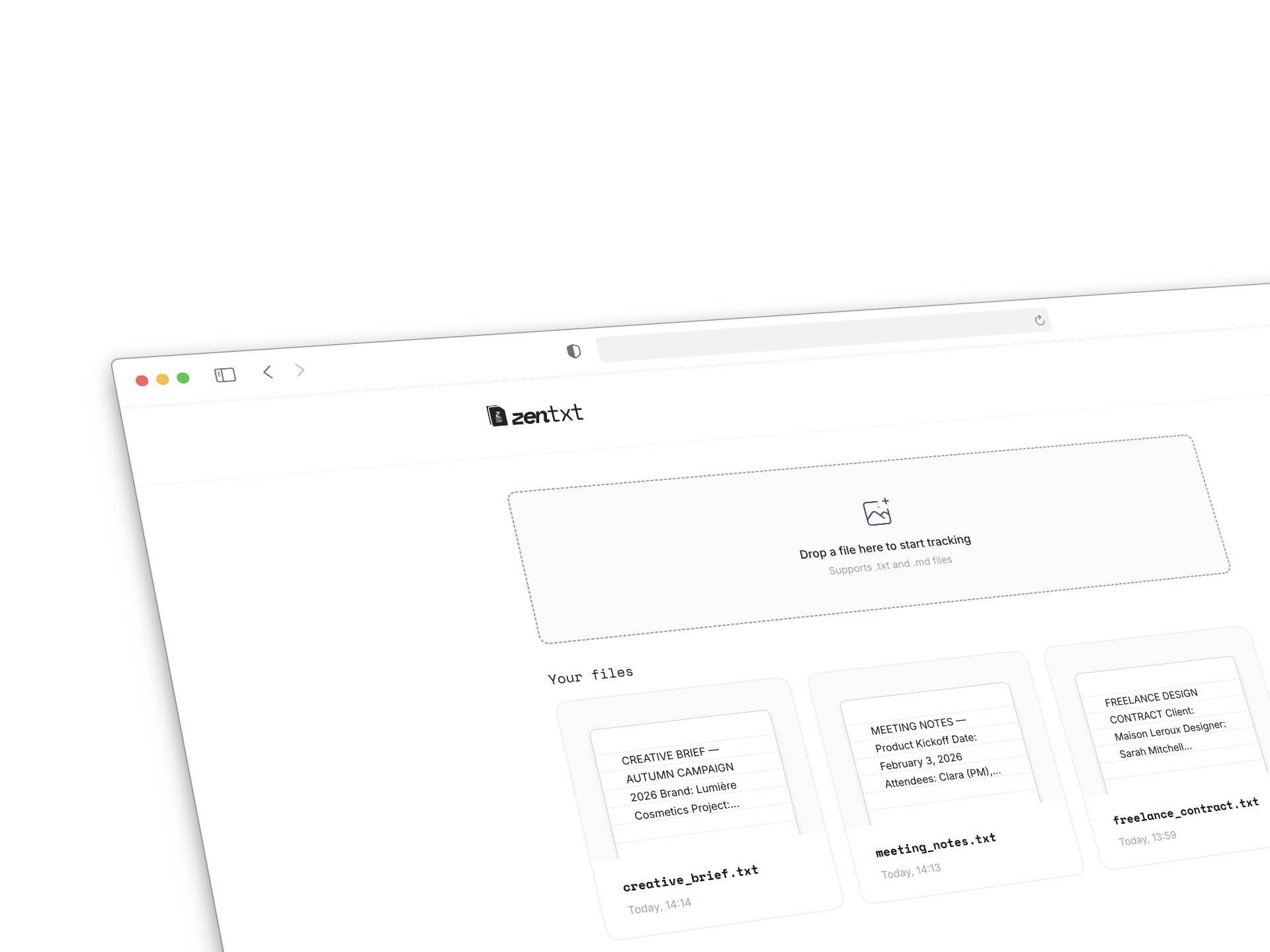 ZenTxt local storage demo